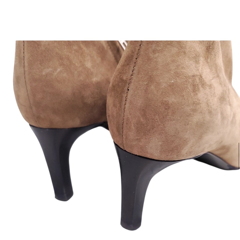 HERMÈS Brown Suede Kitten Heel Boots in Sz 37.5 - Picture 5 of 9